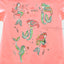 Waves Mermaid Rose Pink Top 9721