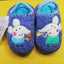 NHS Party Elephant Textured Blue Warm Slippers 10650