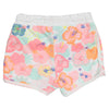 PEP All Over Flower Print White Girls Cotton Shorts