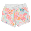 PEP All Over Flower Print White Girls Cotton Shorts