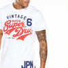 SD Tee Shirt White Red and Dark Blue