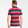 GAP Rugby Orange And Blue Stripe Pique Basic Polo Shirt (Label Removed)