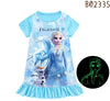 Night Glow Disney Frozen Sky Blue Frock 9699