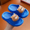 XZM Bear Face Blue Soft Slippers 9394