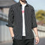 ZR Thin White Line Jet Black Casual Shirt 8142