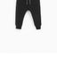 ZR black plush jogger trouser with knee patch