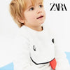 ZR Applique Red Tongue White Sweatshirt 338