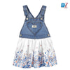 OSH Butterflies Bottom Denim Blue Frock 9708