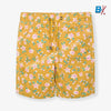 CRT Floral Print Mustard Cotton Shorts 9137
