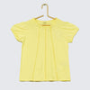 KB Front Lace Style Sleeves Lemon Yellow Top 4450