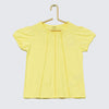 KB Front Lace Style Sleeves Lemon Yellow Top 4450