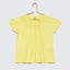 KB Front Lace Style Sleeves Lemon Yellow Top 4450