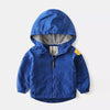 Wapy Applic Dino Sleeves Light Weight Royal Blue Zipper Hooded 7775