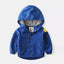 Wapy Applic Dino Sleeves Light Weight Royal Blue Zipper Hooded 7775