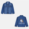 B.X Stone Button Little Unicorn Mid Blue Denim Jacket 8117