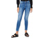 OLY Paola Diamond Button Mid Blue Ribbed Skinny Fit Denim 3412