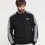 AD Shoulder Stripes Sports Black Sweatshirt 8251