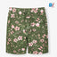 CRT Floral Print Green Cotton Shorts 9136