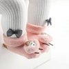 YB Sheep Design Tea Pink Antislip Socks 8065
