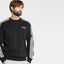 AD Shoulder Stripes Sports Black Sweatshirt 8251