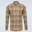 ZR Burberry Check Brown Casual Shirt 8139