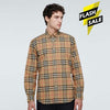 ZR Burberry Check Brown Casual Shirt 8139