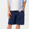 MNG Front Pocket Plain Navy Blue Shorts 8809