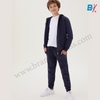 DJ Plain Dark Blue 2 Piece Fleece Track Suit 9859