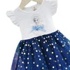 BXDN Aplic Frozen White With Blue Frock 10810