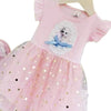BXDN Aplic Frozen Pink Frock 10811