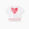 MGO Petite But Fierce White Heart T-shirt