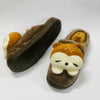 Aplic Brown Bear Warm Dark Brown Winter Slippers 8298