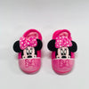 Pink Front Aplic Bow Warm Pink Winter Slippers 8312