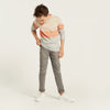 MS Beige And Grey Knitted Sweater 8669