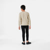 MS Beige And Grey Knitted Sweater 8669