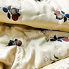 LSN Fruits Print Shimmering Cream Fur Corner Hoodie Puffer Jacket 9807