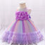 NT Flower Chest Frill Multi Color Purple Frock 9905