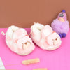 CN Bear Face Fluffy Warm Pink Booties 10172