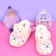 CN Stars & Bear Fluffy Warm Pink Booties 10177