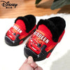 Disney Embroided Mc Queen Furr Black Warm Shoes 10625