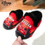 Disney Embroided Mc Queen Furr Black Warm Shoes 10625