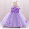 PP Floral Bokeh Front Purple Fancy Frock 11020
