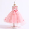 PP Side Flowers Bow Print Fancy Fairy Tail Frock 11014