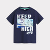 YFK Blue Keep High Printed Tshirts 8847