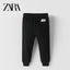 ZR Cross Pocket Extra Fun Plain Black Terry Trouser 8628