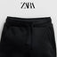 ZR Cross Pocket Extra Fun Plain Black Terry Trouser 8628