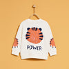 ZR Tiger Front Pocket Paw White sweatshirt
