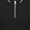 TS Mens Black Short Sleeve Zip Placket Polo