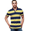 GAP Yellow And Navy Blue Stripe Pique Polo Shirt (Label Removed)