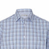 TRG Men Tailored Fit Tattersall Check Blue Casual Shirt 8873